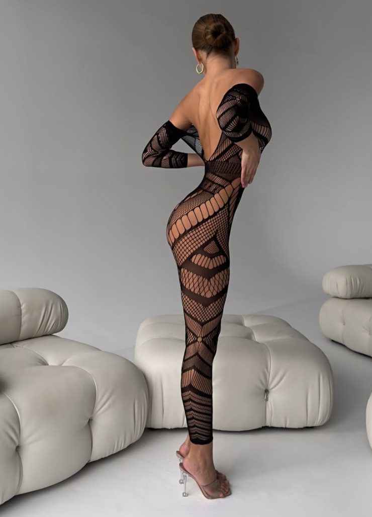 SKYLA BODYSTOCKING- BLACK