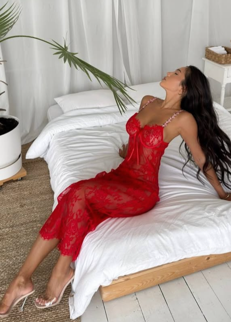 ANNA DRESS- RED