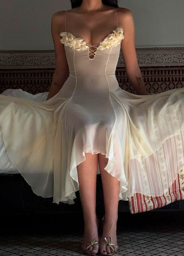 EVELYN DRESS- IVORY