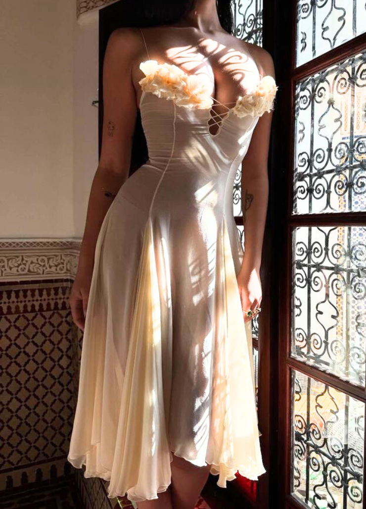EVELYN DRESS- IVORY