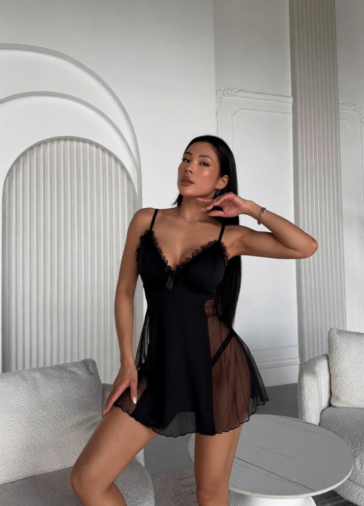 STELLA BABYDOLL- BLACK