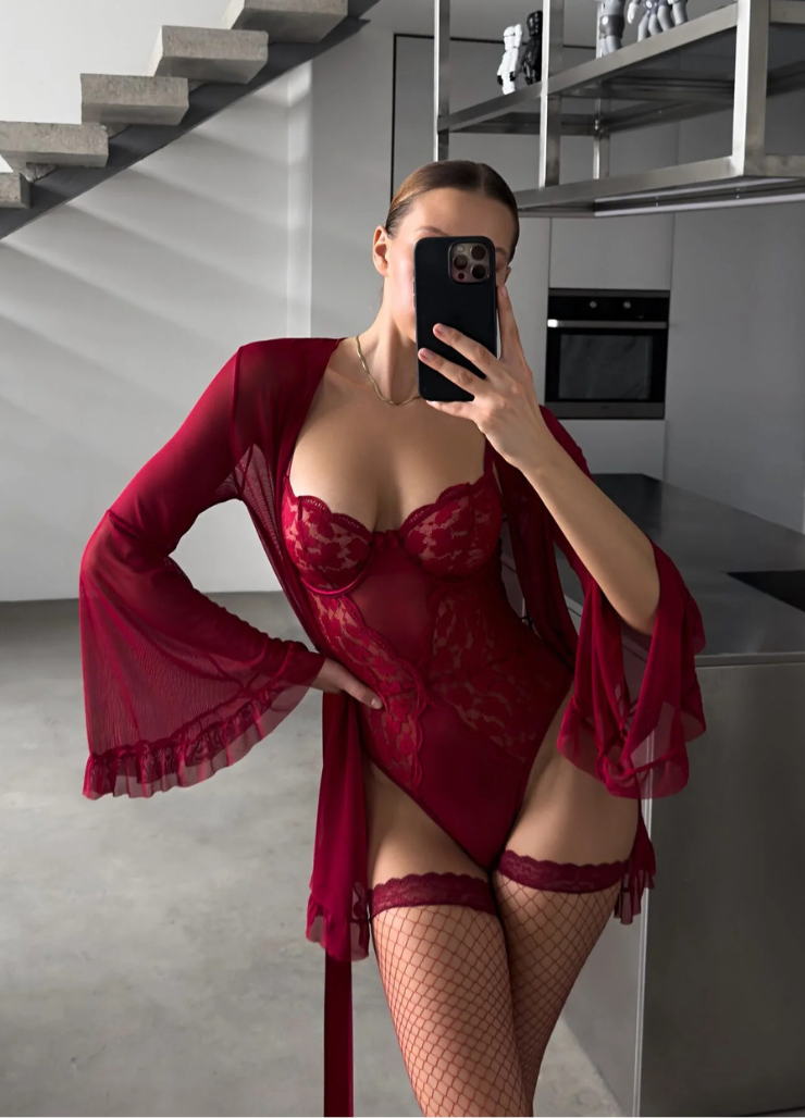 ERIKA SET- BURGUNDY