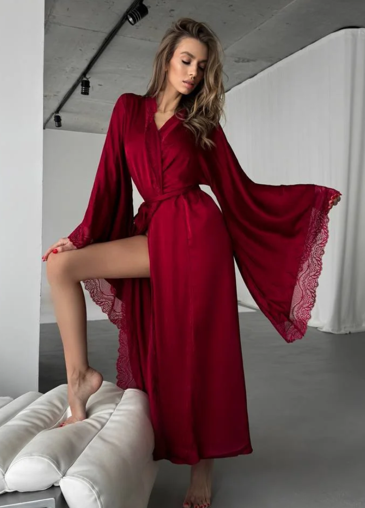 YARA ROBE - BURGUNDY