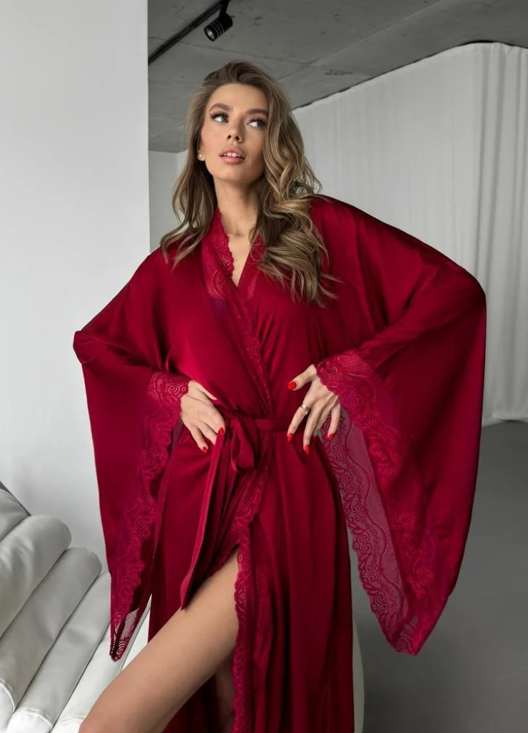 YARA ROBE - BURGUNDY