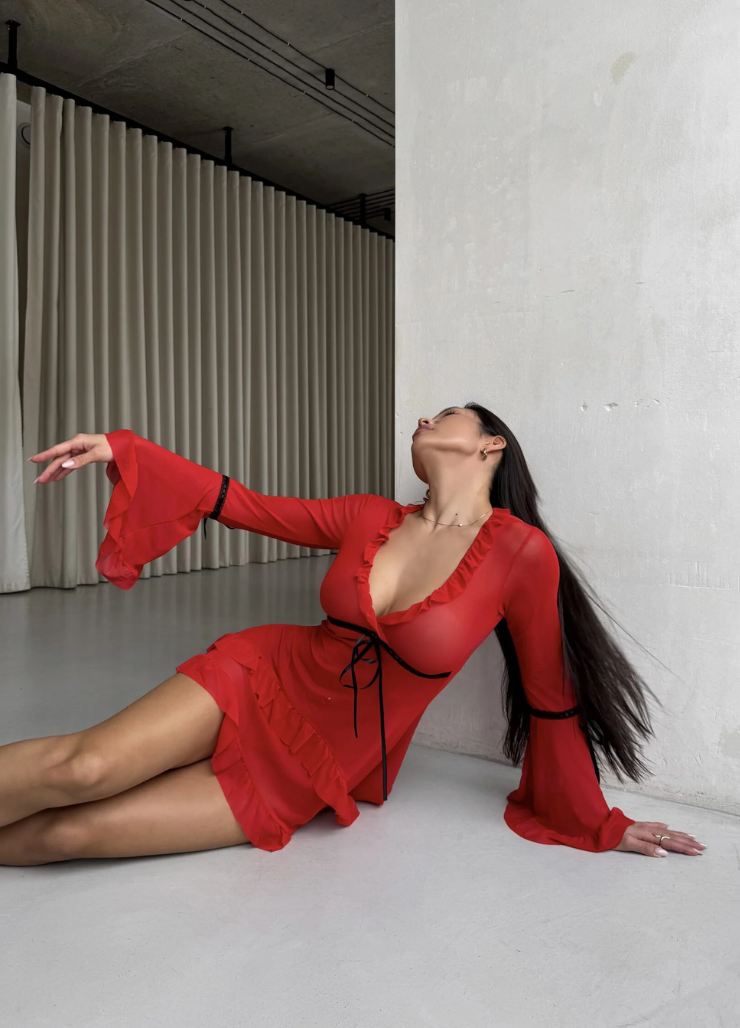 AVA BABYDOLL- RED