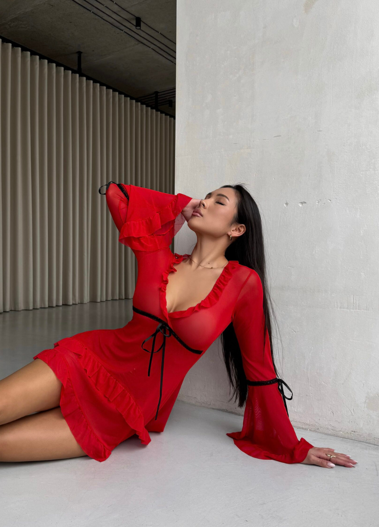 AVA BABYDOLL- RED