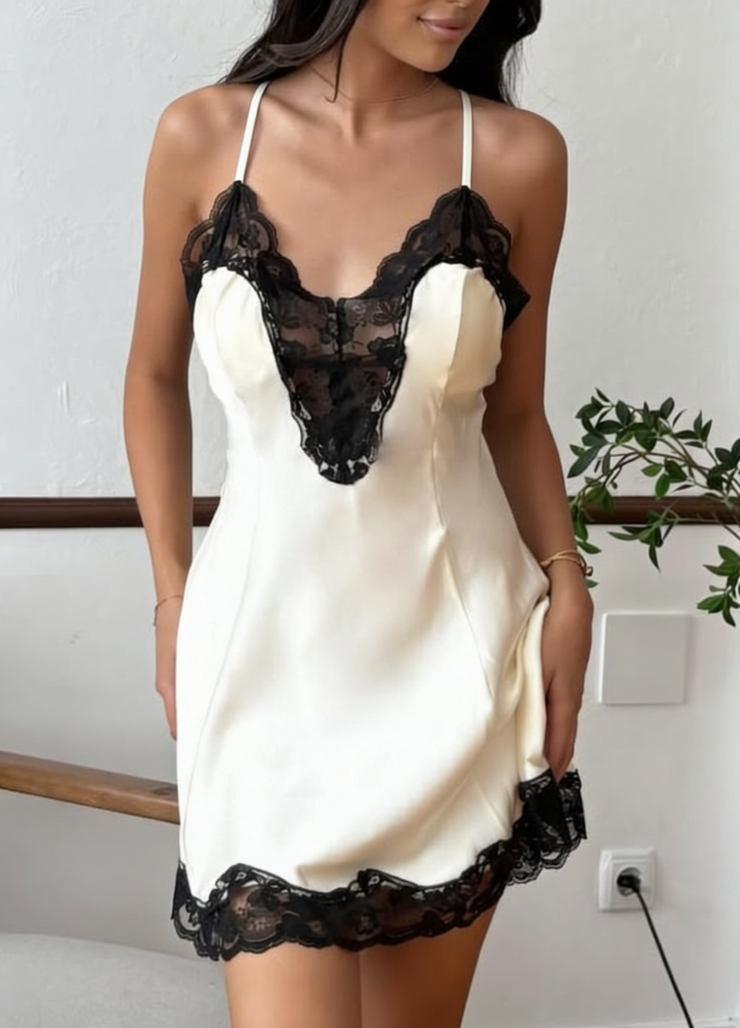 ELODIE BABYDOLL- IVORY BLACK